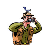 Man watching birds